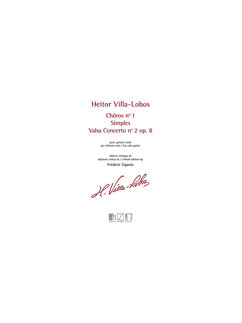 Chôros n. 1 - Simples / Valsa Concerto No. 2, Op. 8