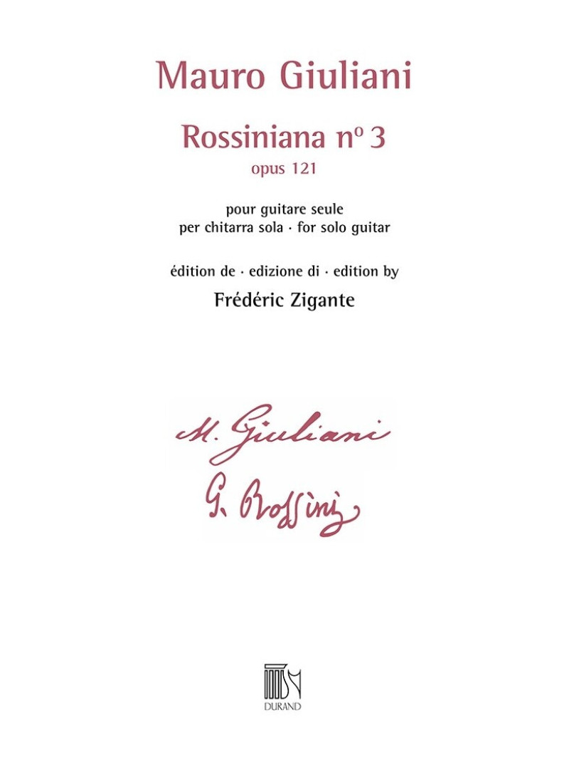 Mauro Giuliani - Rossiniana n° 3 (Opus 121)