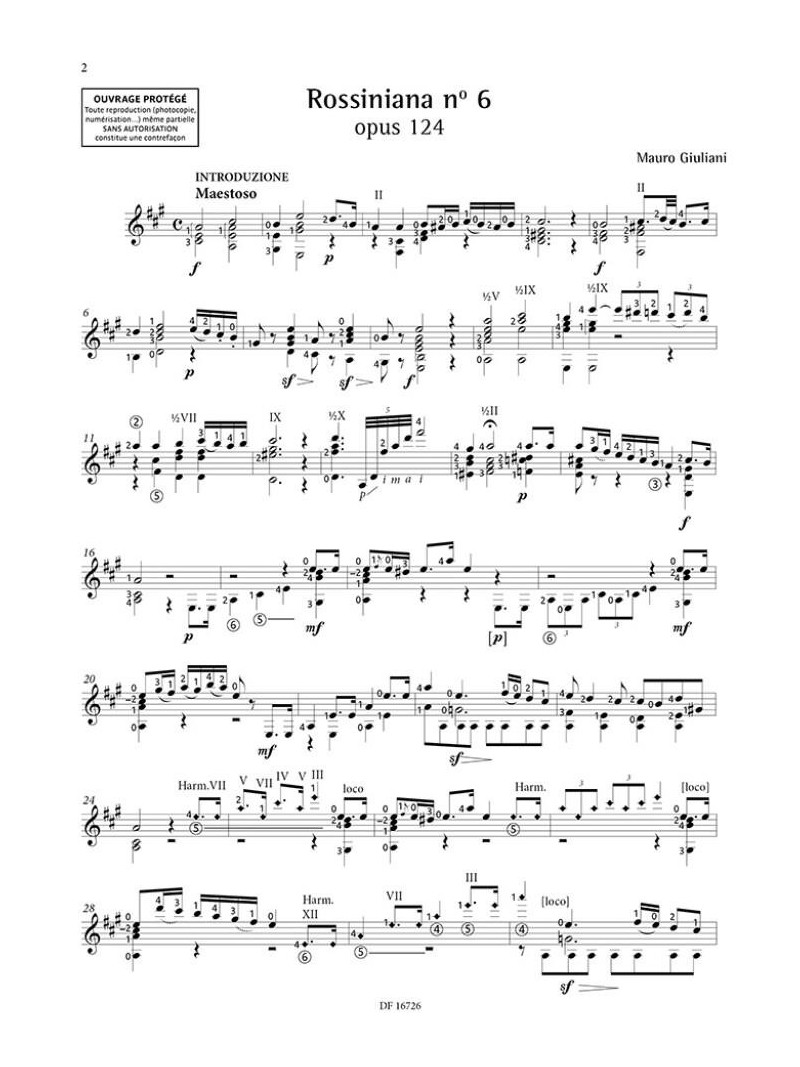 Mauro Giuliani - Rossiniana n° 6 (Opus 124)