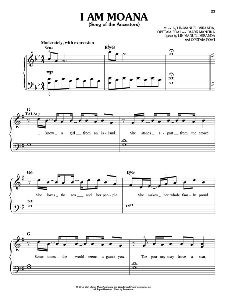 Moana (Easy Piano)