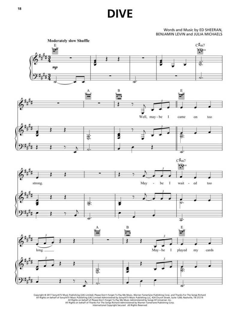 Ed Sheeran – Divide (Piano, Vocal)