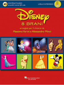 Disney – 8 brani arrangiati per 2 chitarre - intermedio  (libro/Audio Online)