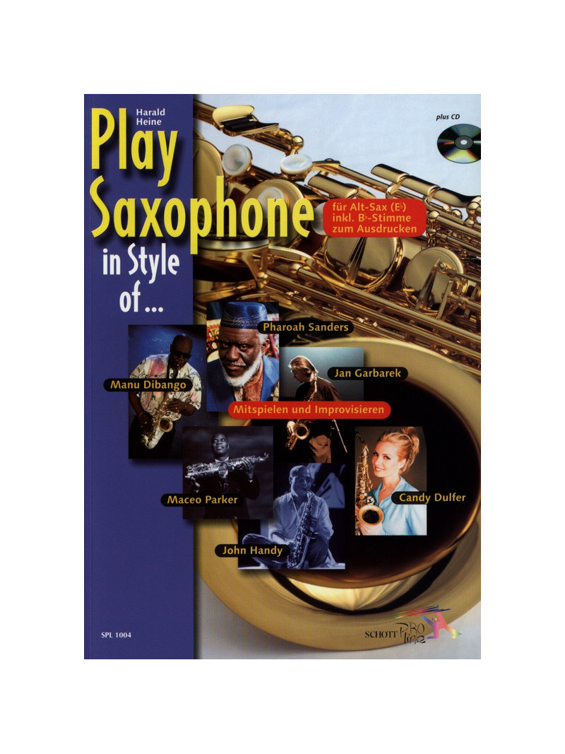 Play Saxophone in Style of ... (book/CD)