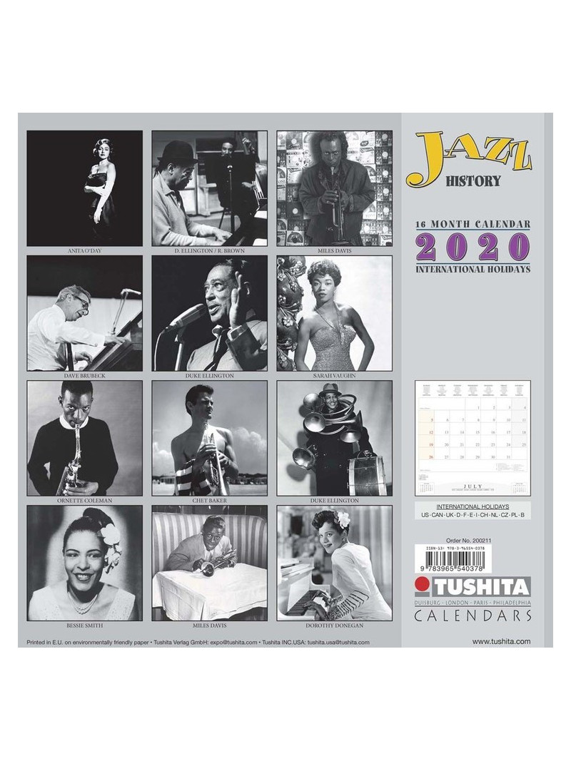 Jazz History - Calendar 2020