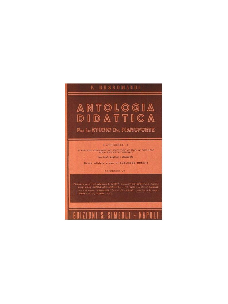 Antologia didattica per lo studio del Pianoforte cat. A. vol.6