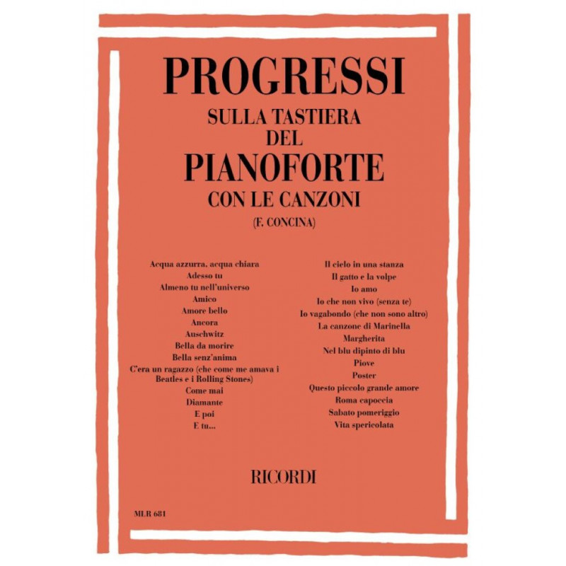 Primi passi sulla tastiera del pianoforte con le canzoni