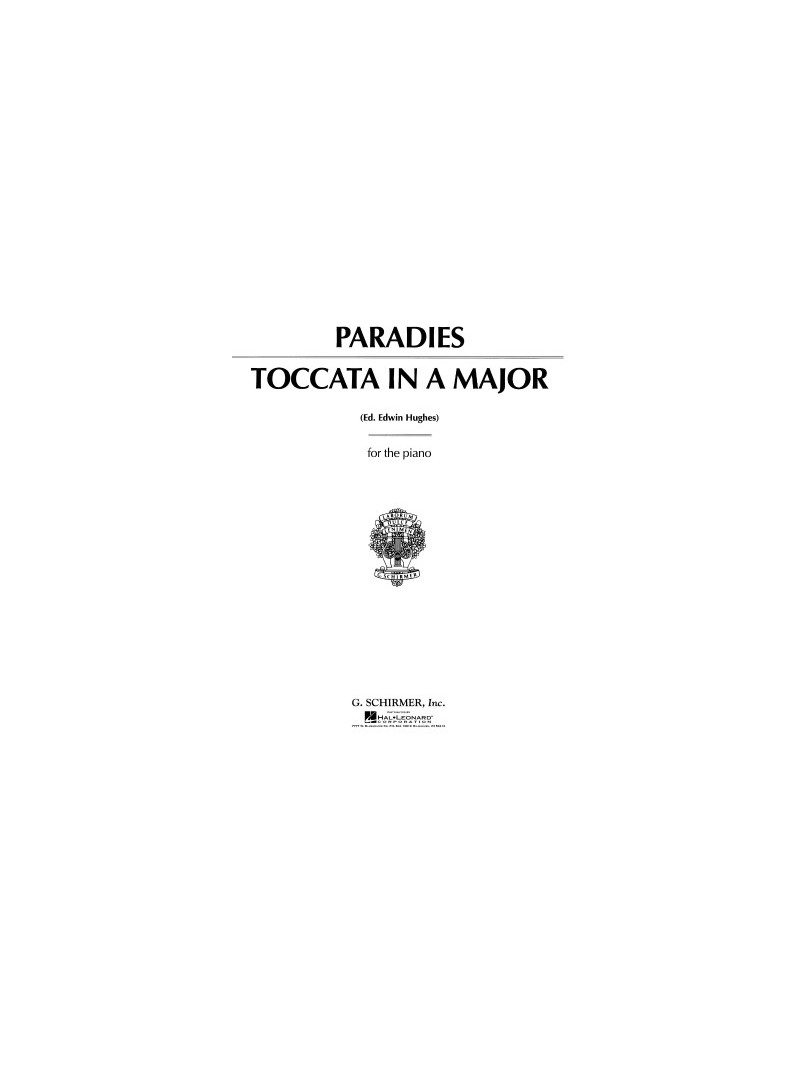 Toccata in A Major (for the piano)