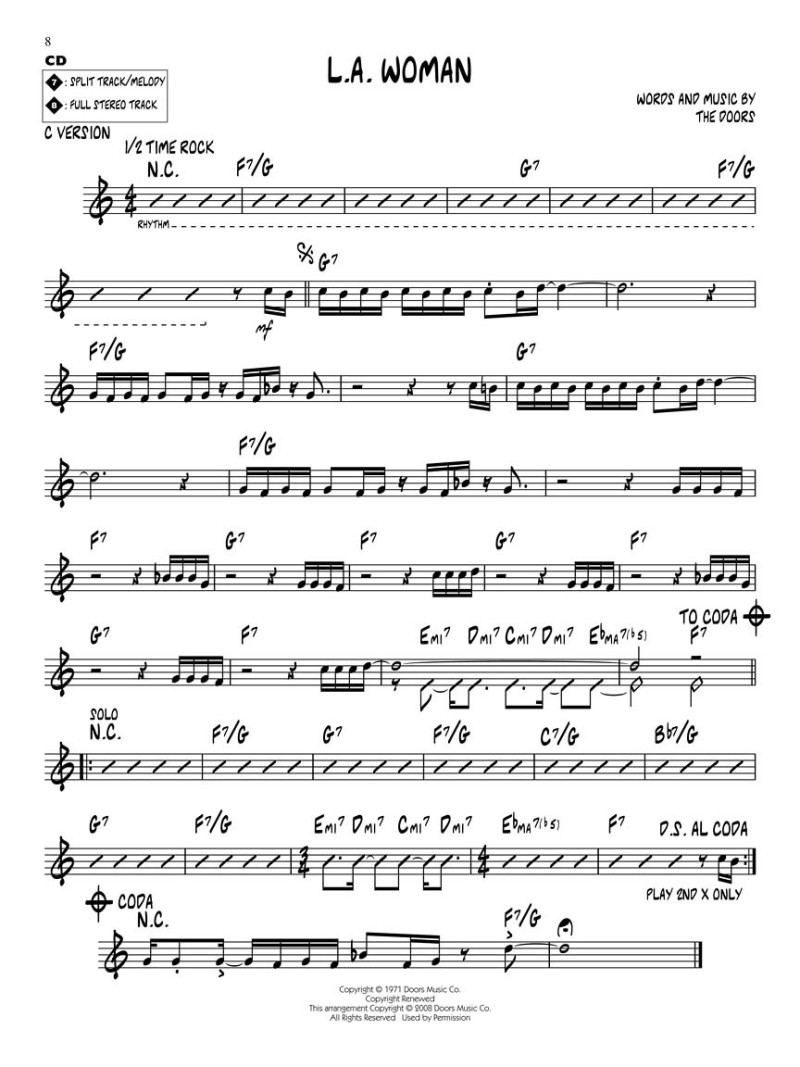 Jazz Play-Along Volume 70: The Doors (libro/CD)