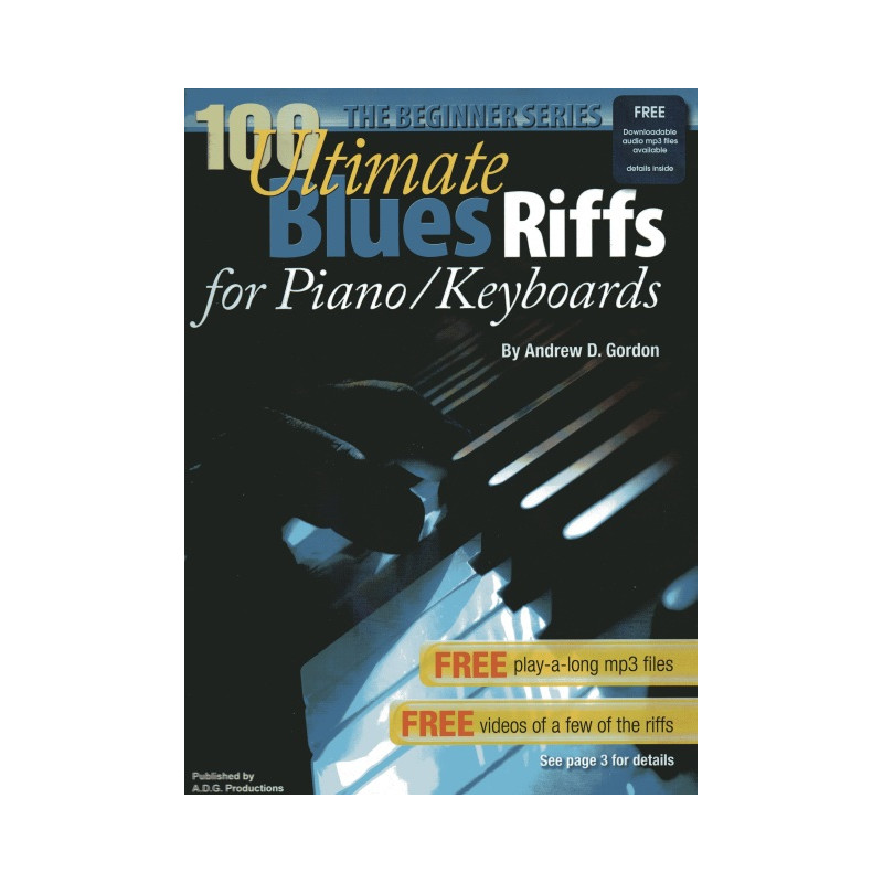 100 Ultimate Blues Riffs for Piano/Keyboard - Beginner Series (book/CD