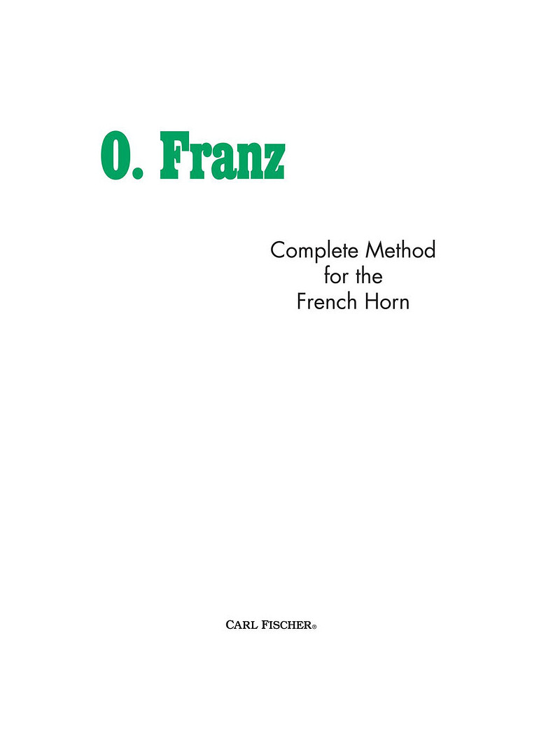 Complete Method for the French Horn