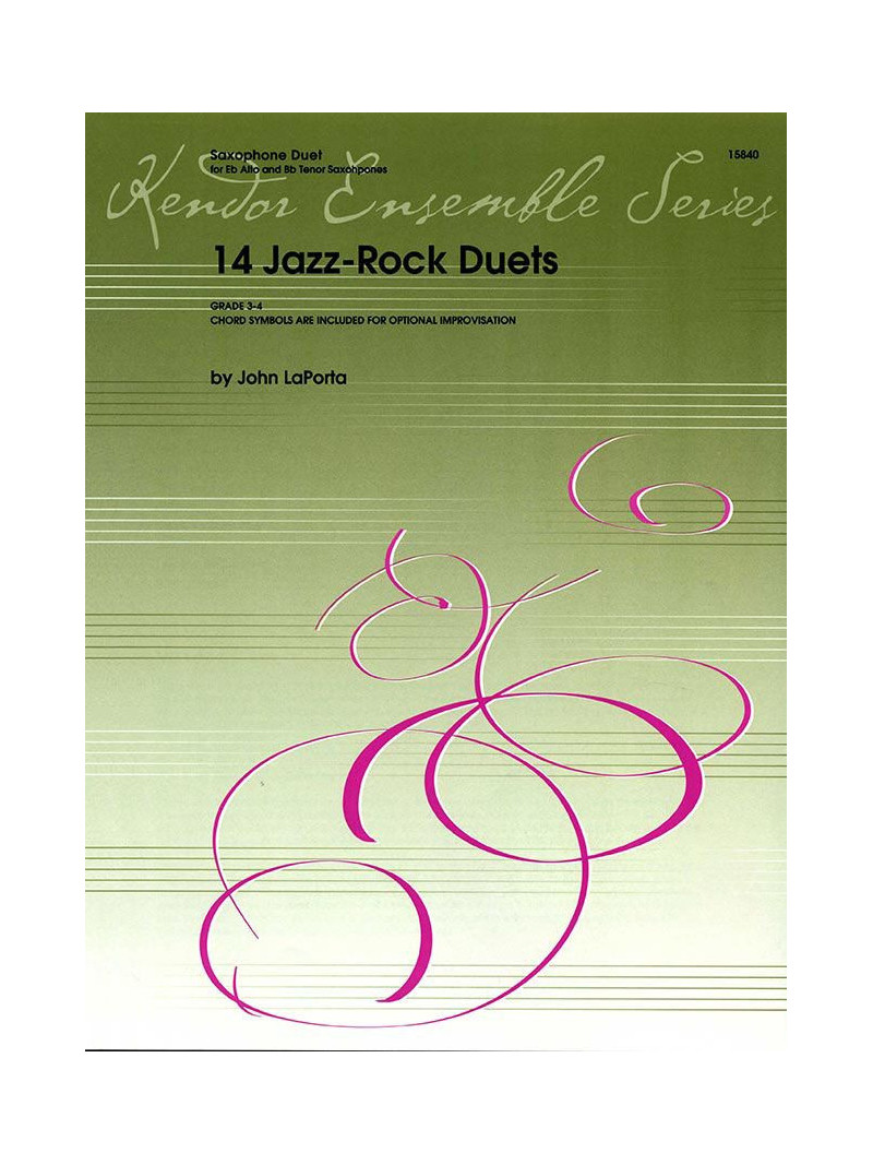 14 Jazz-Rock Duets for Eb Alto & Bb Tenor Saxophone