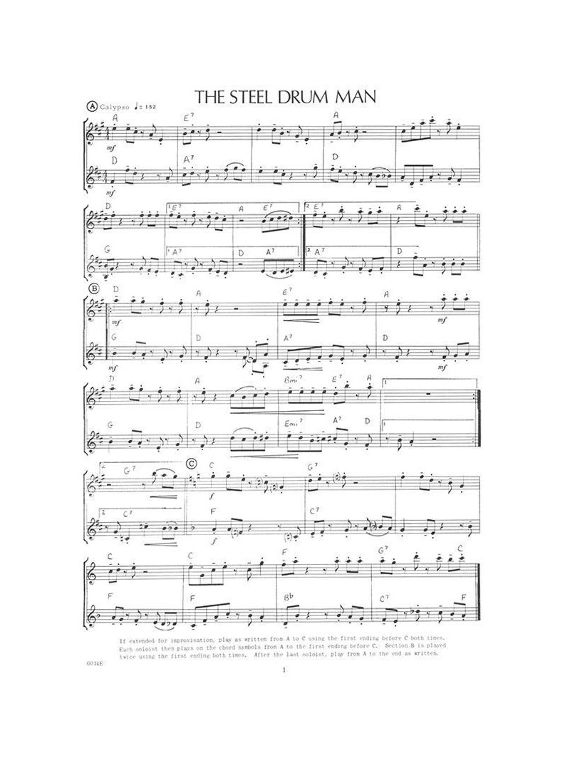 14 Jazz-Rock Duets for Eb Alto & Bb Tenor Saxophone