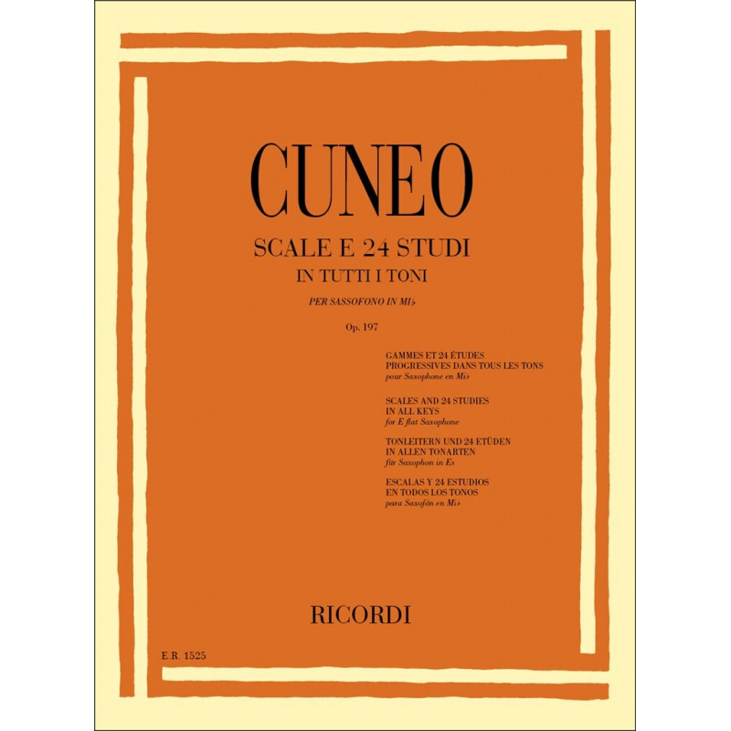 Scale e 24 studi in tutti i toni per Alto Sax, Op. 197