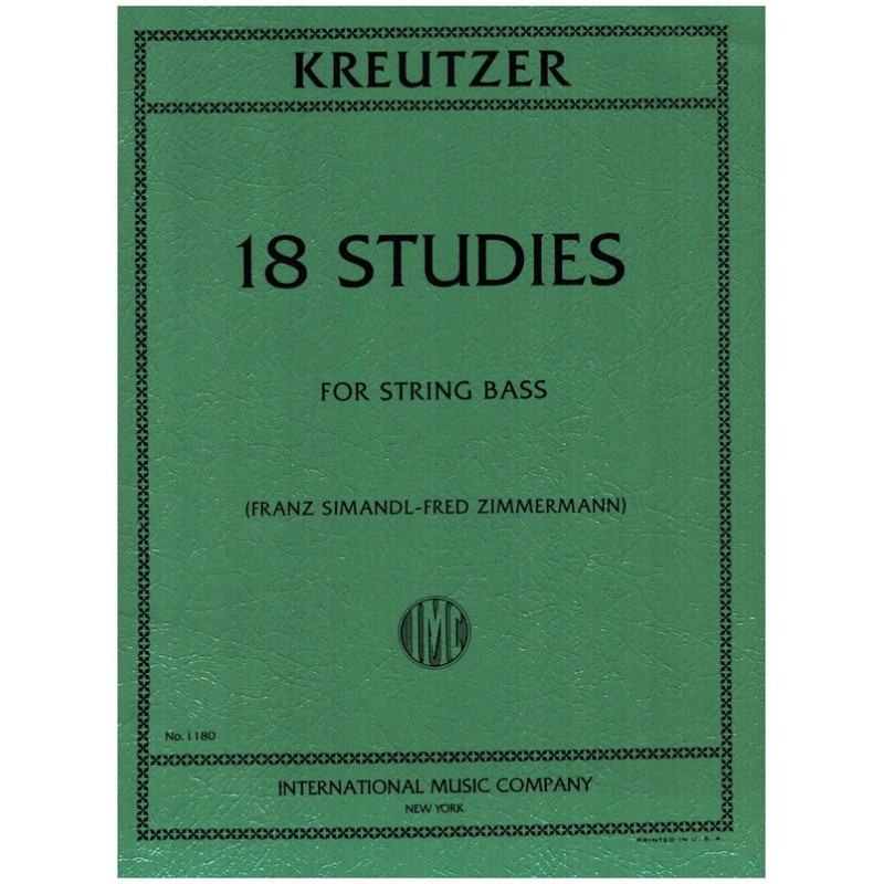 Kreutzer - 18 Studies (For String Bass)