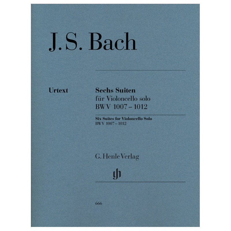 Six Suites BWV 1007-1012 for Violoncello Solo