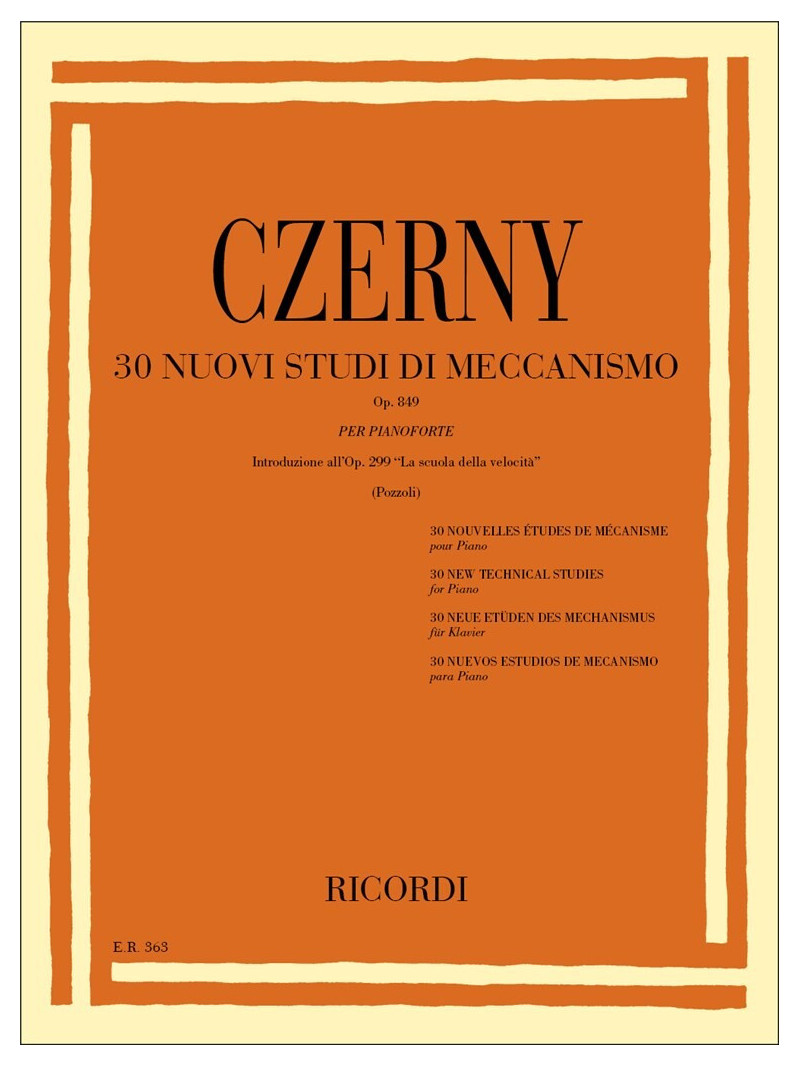 Czerny - 30 Nuovi studi di meccanismo (Pianoforte)