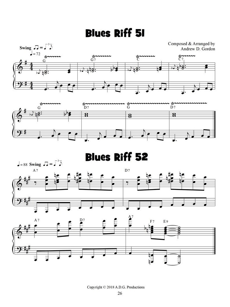 100 Ultimate Blues Riffs for Piano/Keyboard Vol. 2 (Book/MP3/MIDI files)