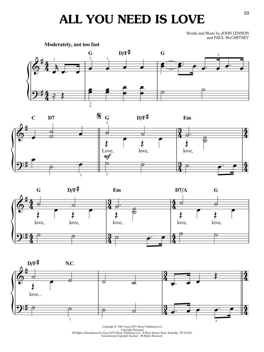 The Beatles 1 (Easy Piano)