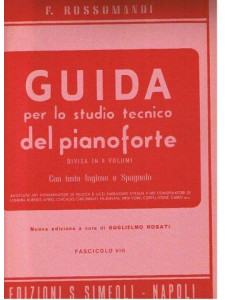 Guida per lo studio tecnico del Pianoforte: vol. 8