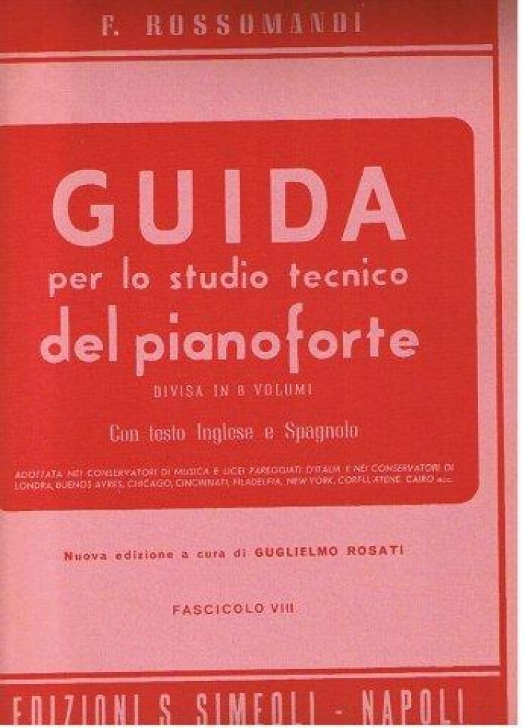 Guida per lo studio tecnico del Pianoforte: vol. 8