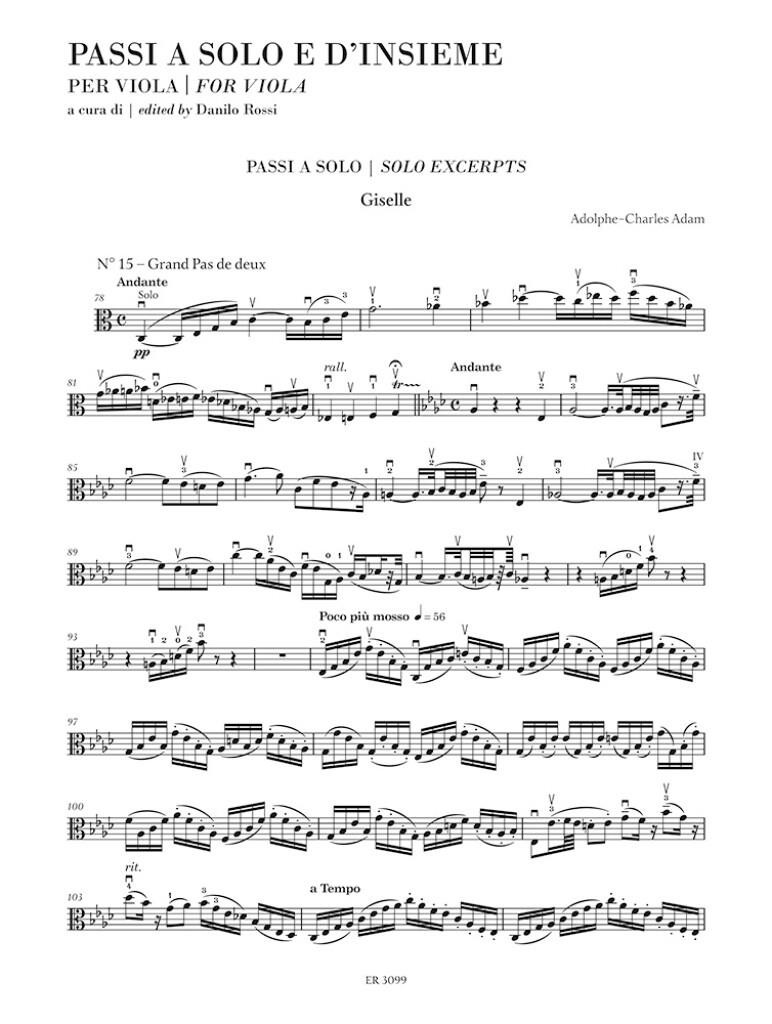 Passi a solo e d'insieme per viola