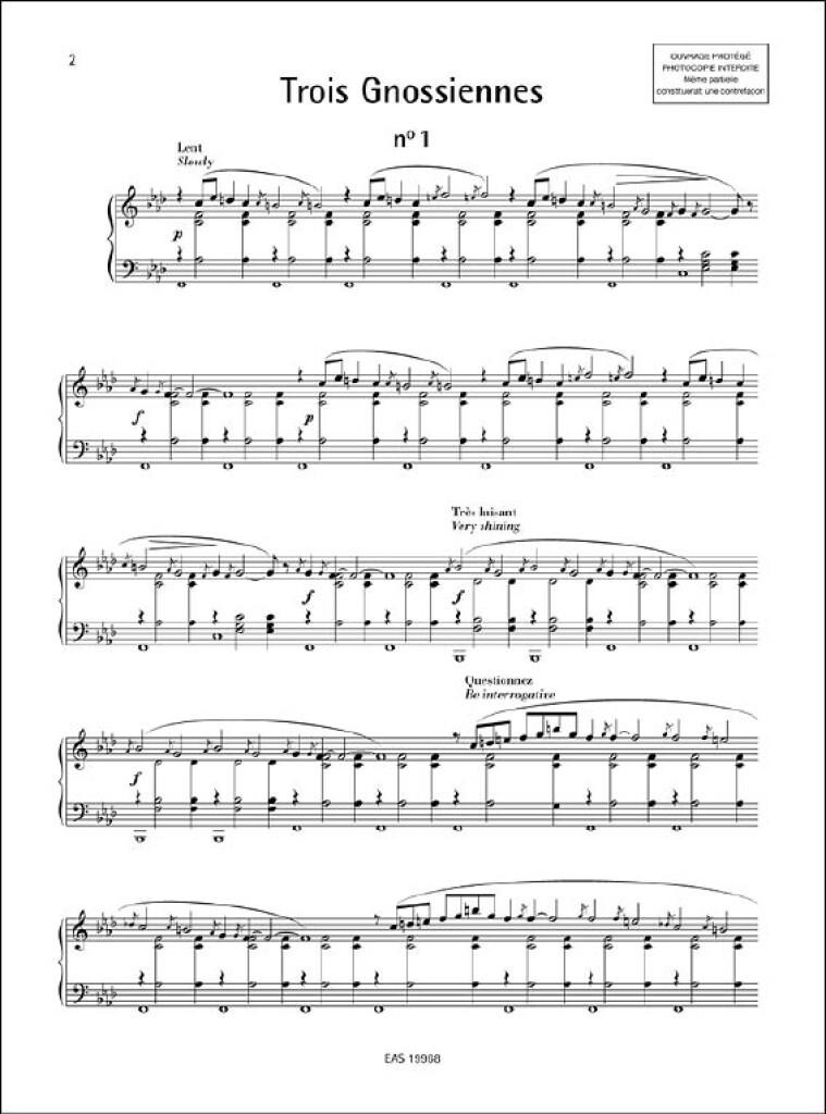 Erik Satie - 7 Gnossiennes (Piano / Klavier)