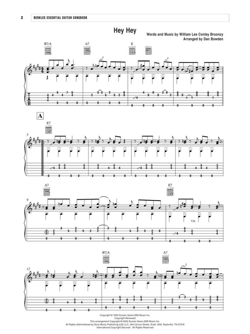 Berklee Essential Guitar Songbook