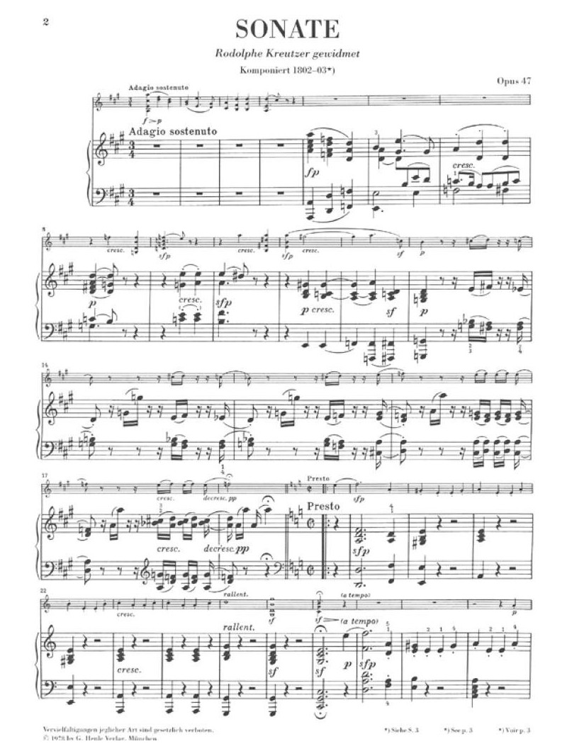 Beethoven - Violin Sonata A major op. 47 (Kreutzer-Sonata)