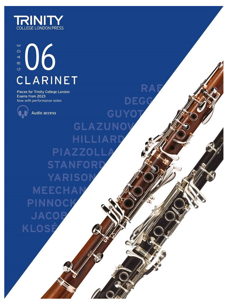 Trinity Clarinet Exam Pieces Grade 6, from 2023 (book/download)
