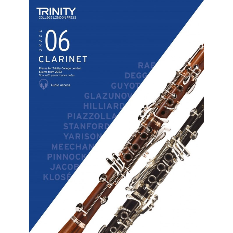 Trinity Clarinet Exam Pieces Grade 6, from 2023 (book/download)