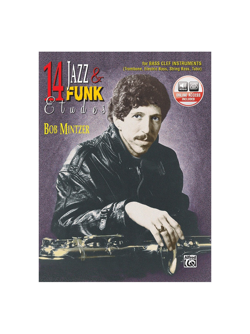 14 Jazz & Funk Etudes: Bass Clef Instruments (book/CD play-along)