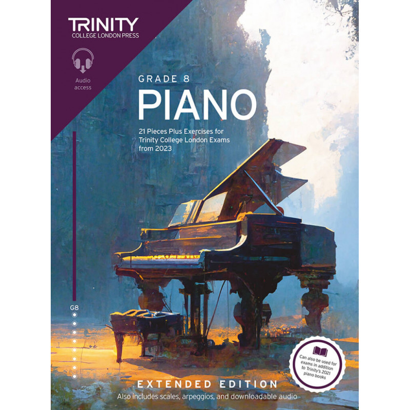 Trinity Piano Exam Pieces Plus Exercises from 2023, Grade 8 (Extended Edition)