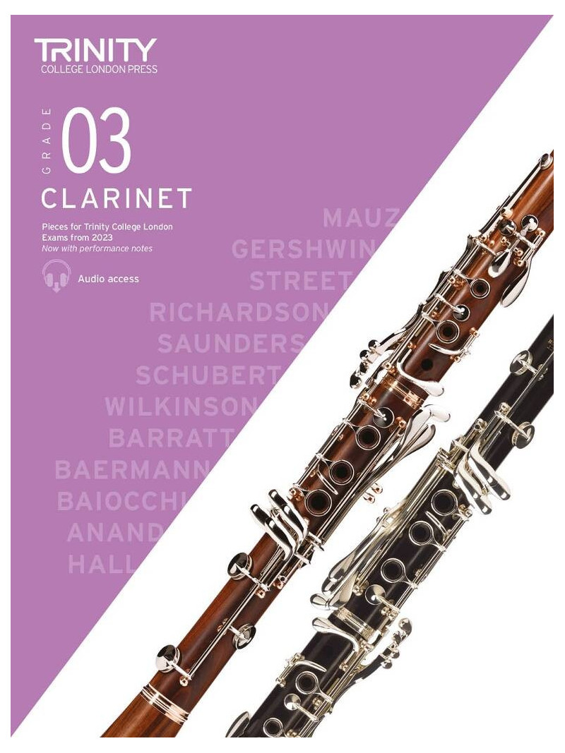 Trinity Clarinet Exam Pieces Grade 3, from 2023 (book/download)