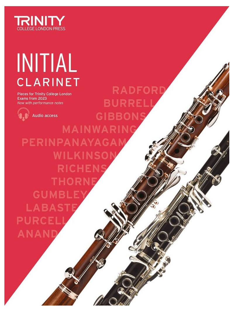 Trinity Clarinet Exam Pieces Initial, from 2023 (book/download)