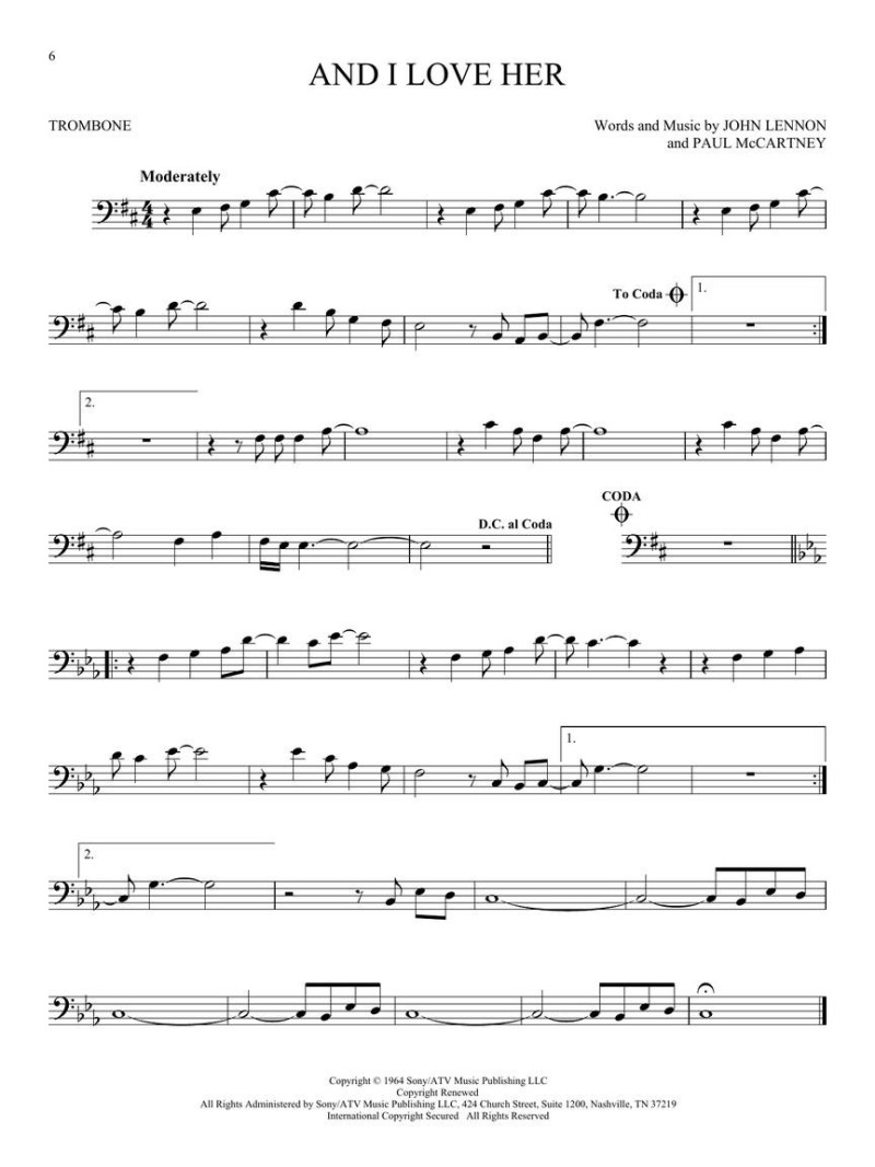 101 Most Beautiful Songs for Trombone