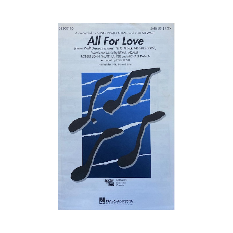 All For Love (Choral SATB)