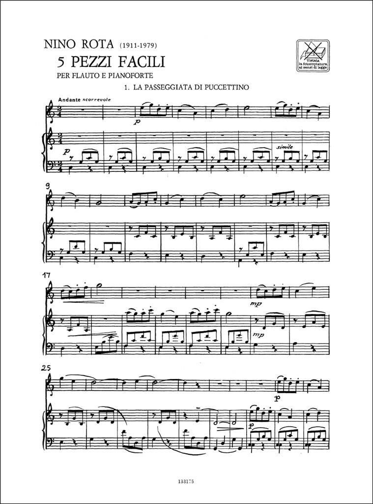 5 Pezzi facili (per flauto e pianoforte)