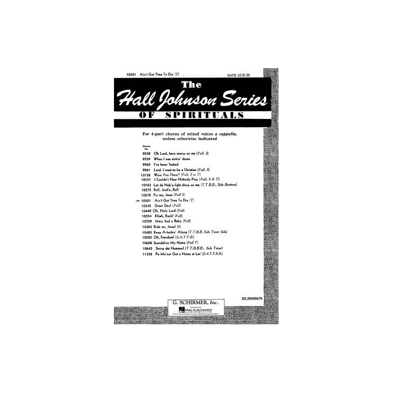 Ain't Got Time To Die (Choral A Cappella)