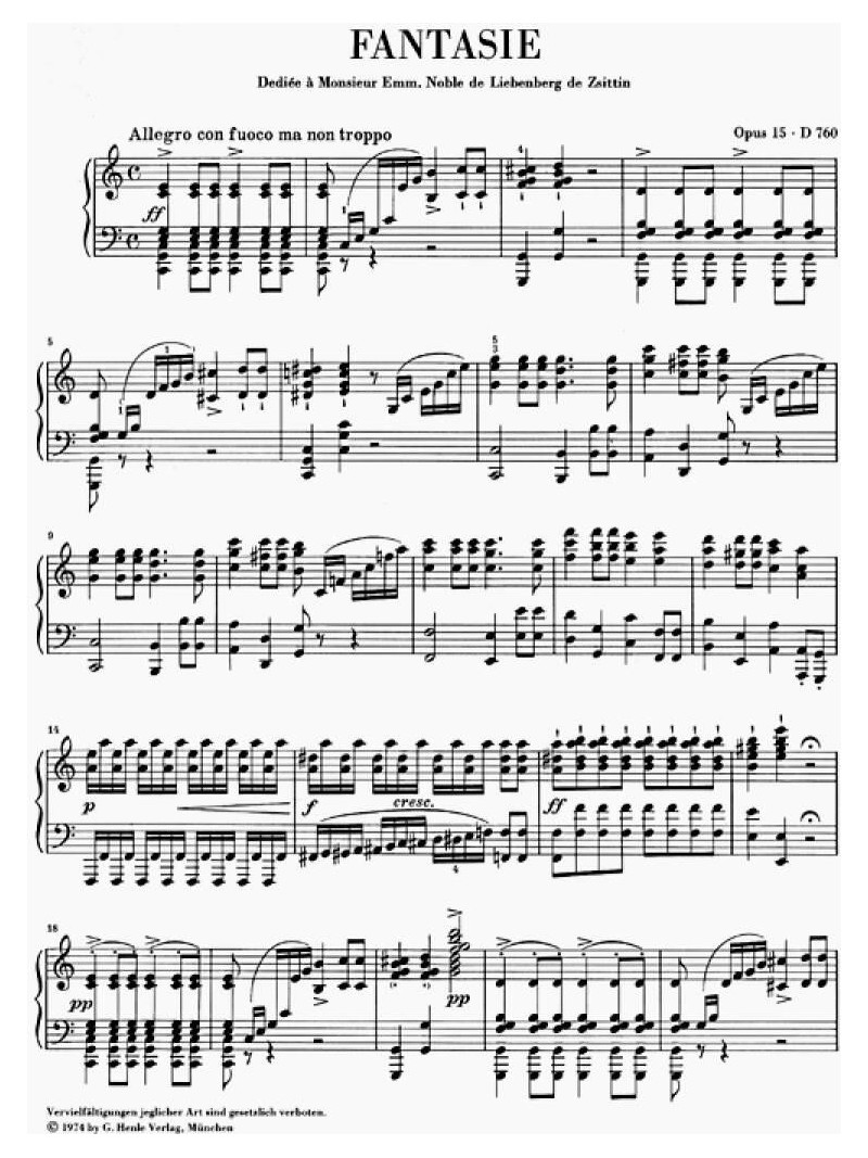 Fantasy C major op. 15 (Wanderer Fantasy)