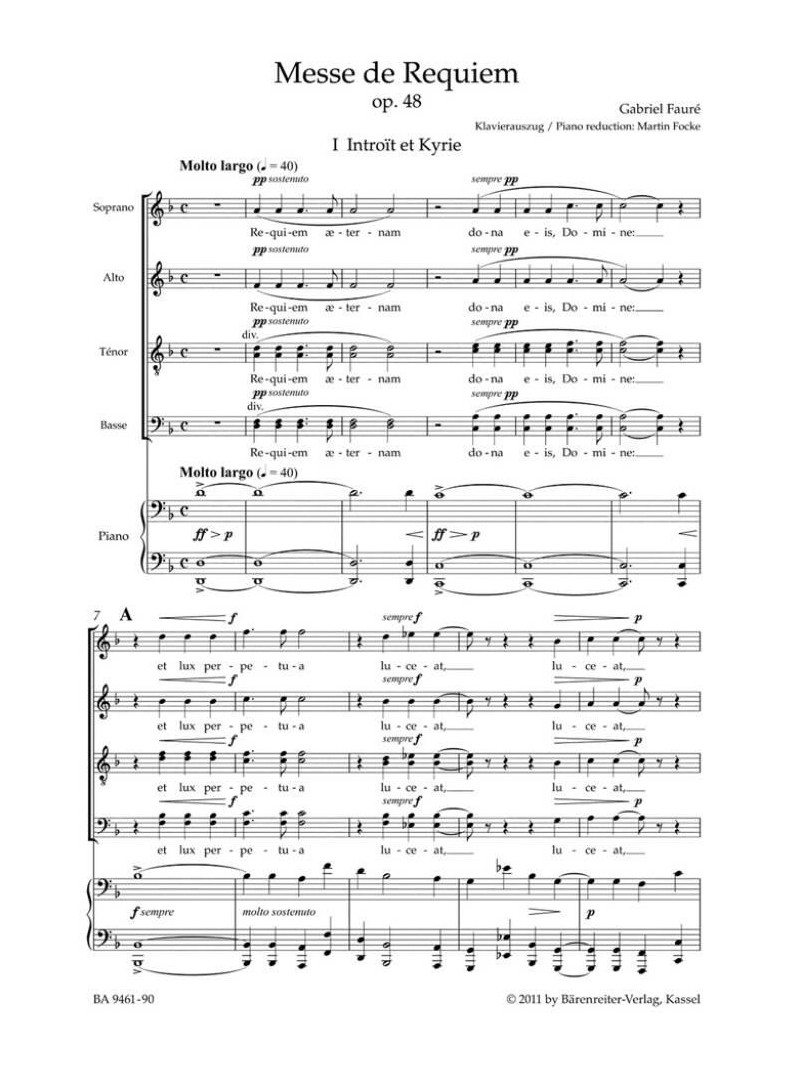 Messe de Requiem op. 48 N 97b (Vocal Score)