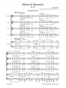 Messe de Requiem op. 48 N 97b (Vocal Score)