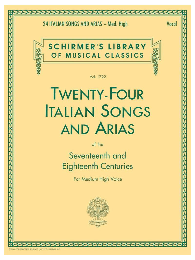 24 Italian Songs & Arias of the 17th & 18th Centuries