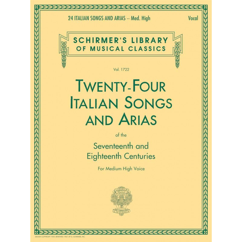 24 Italian Songs & Arias of the 17th & 18th Centuries