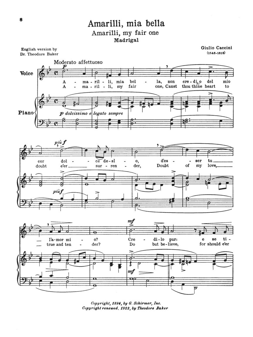 24 Italian Songs & Arias of the 17th & 18th Centuries