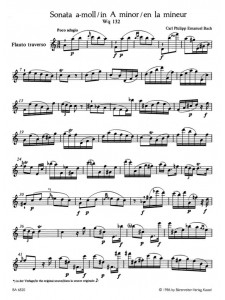 Sonata for Solo Flute A minor Wq 132