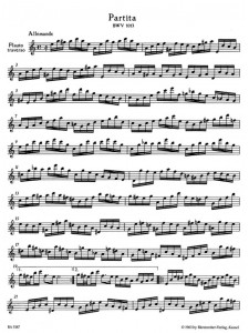 Partita In A Minor For Flute Solo BWV 1013