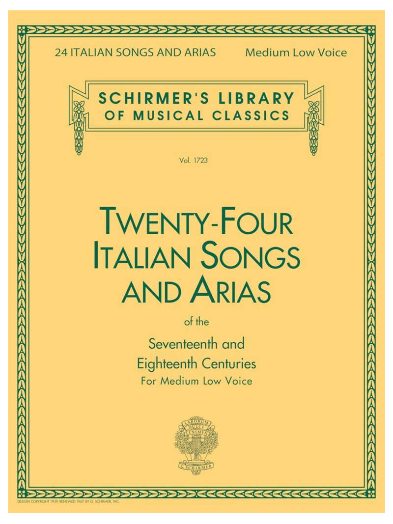 24 Italian Songs & Arias of the 17th & 18th Centuries (Medium Low Voice)