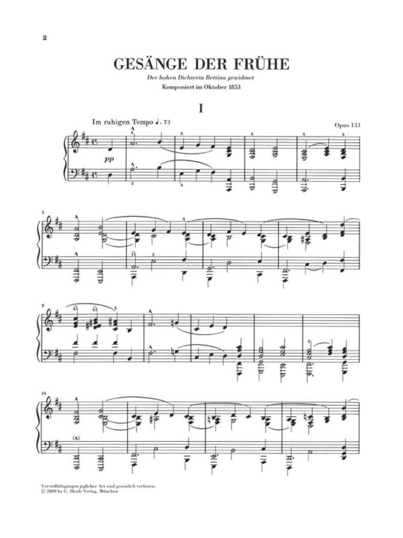Schumann - Gesänge der Frühe op. 133