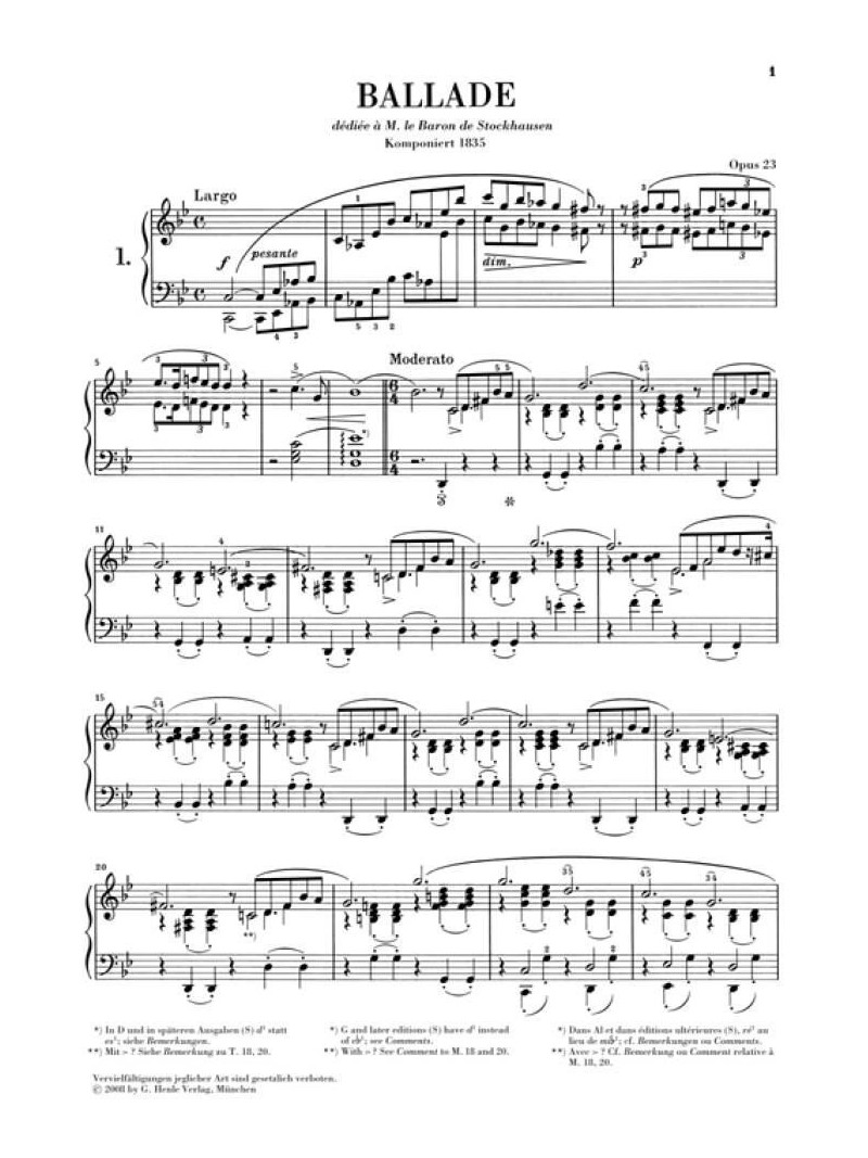 Frédéric Chopin - Ballades