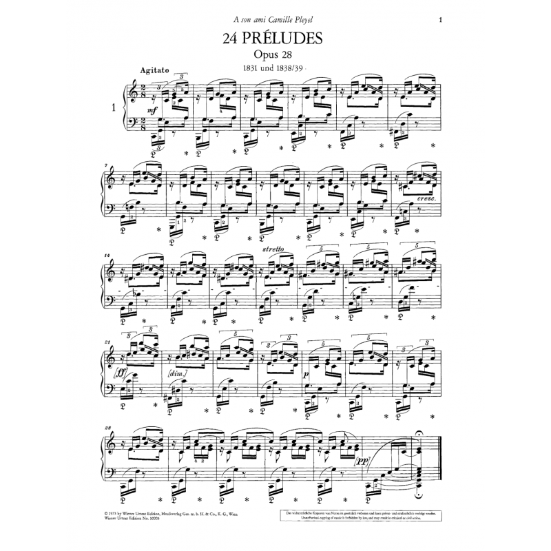 Chopin : 24 Préludes Op. 28 - Per pianoforte